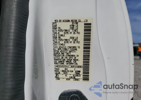 2001 Nissan Frontier King Cab Xe из США, поврежденный, VIN 1N6DD26S91C305908